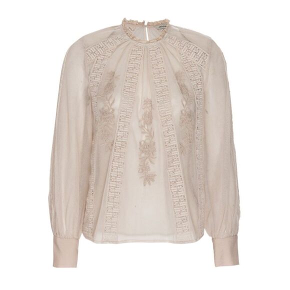 Iconic St. Roche Sherry Top in Champagne, Luxe Romantic Bohemian French girl - Picture 2 of 16